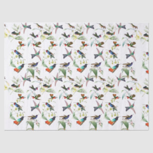 Hummingbird Birds Animals Flowers Tissue Paper