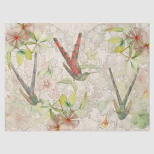 Hummingbird Birds Flower Animal Tissue Paper