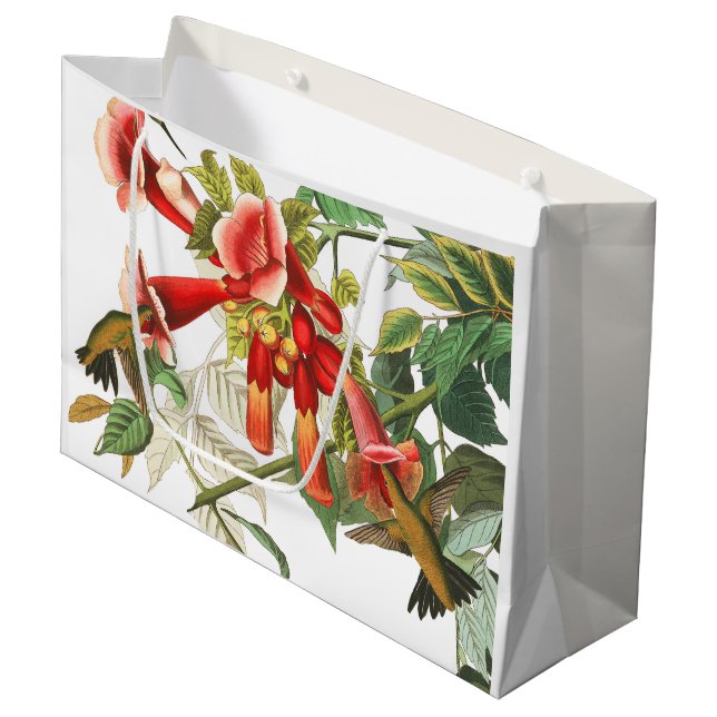 Hummingbird Birds Flowers Audubon Gift Bag (Front Angled)