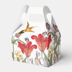 Hummingbird Birds Lily Flowers Garden Favour Box