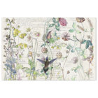 Hummingbird Birds Wildflower Flowers Tissue Paper