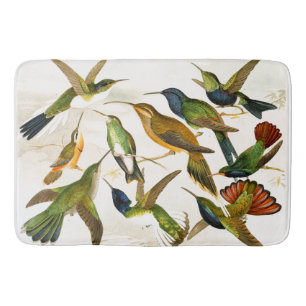 Hummingbird Birds Wildlife Animals Bath Mat