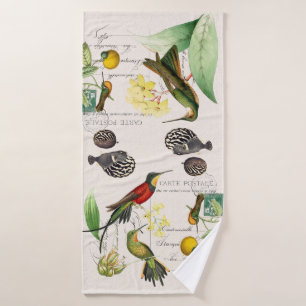 Hummingbird Birds Wildlife Floral Bath Towel Set
