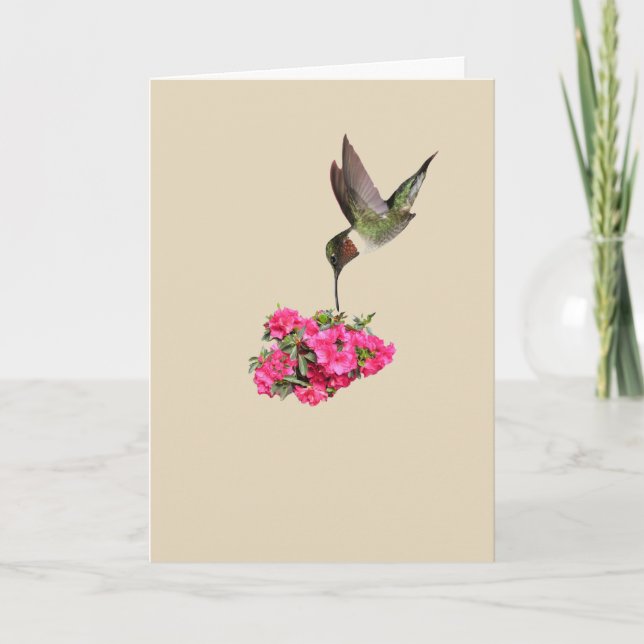 Hummingbird Birthday Card (Front)