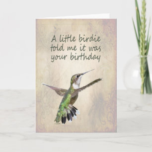 Hummingbird Birthday Card
