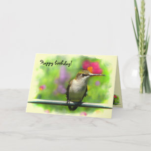 Hummingbird Birthday Card