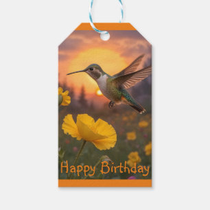 Hummingbird Birthday Gift Tags