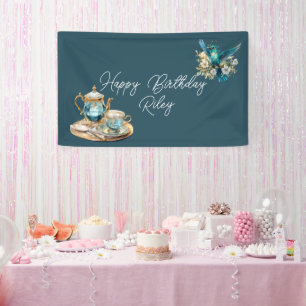 Hummingbird Birthday Tea Party Banner