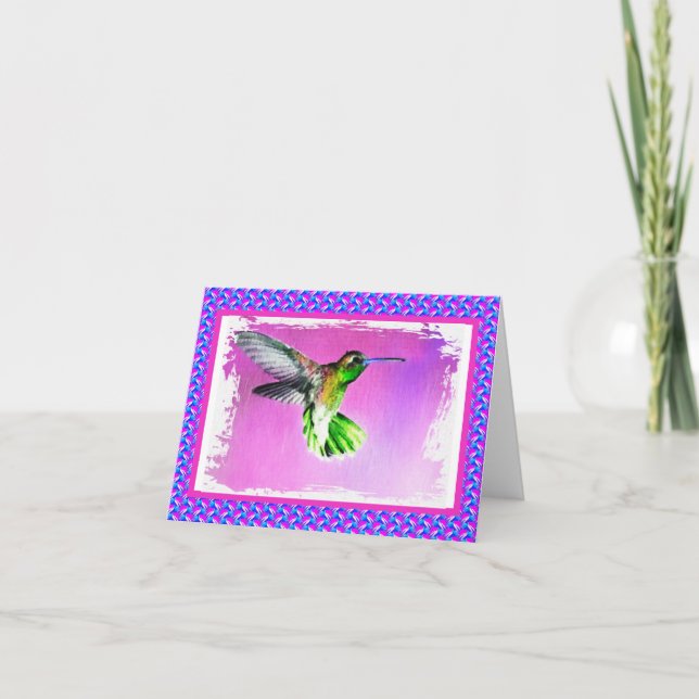Hummingbird Blank Card (Front)