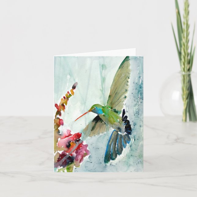 Hummingbird BLANK Greeting Card (Front)