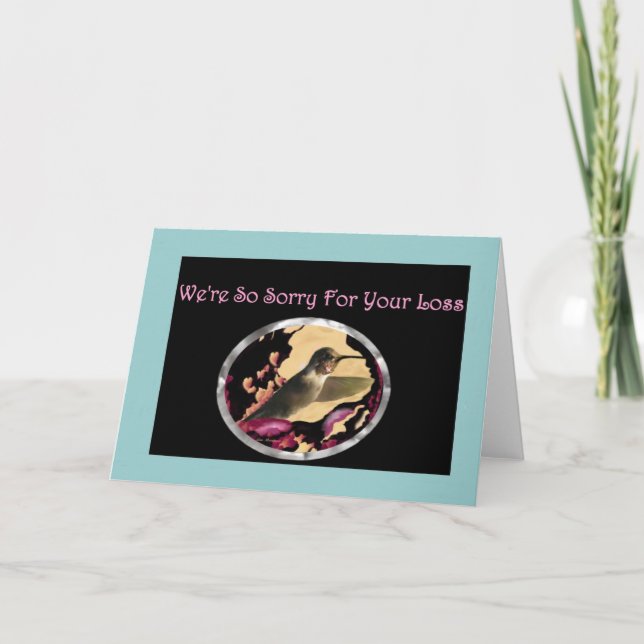 Hummingbird Blank Sympathy Card (Front)