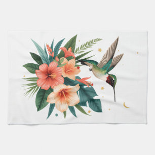 Hummingbird Bloom Kitchen Towel