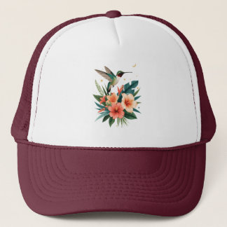 Hummingbird Bloom Tropical Cap
