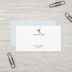Hummingbird Blue Stripe Business Card