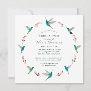 Hummingbird Bridal Shower Announcement