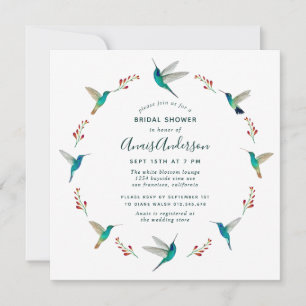 Hummingbird Bridal Shower Announcement