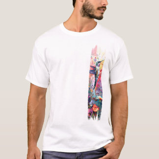 Hummingbird Brushstroke Paint T-Shirt