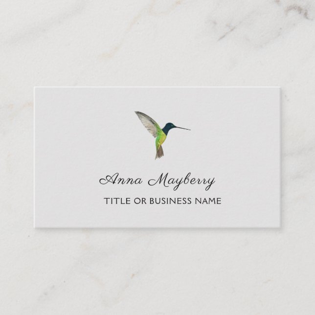 Hummingbird Business Card (Front)