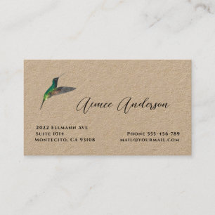 Hummingbird Business Card