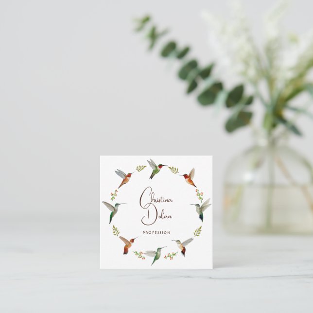 Hummingbird Business Card (Standing Front)