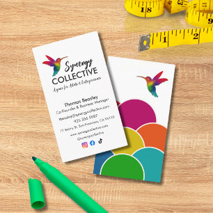 Hummingbird Business Logo White Business Card