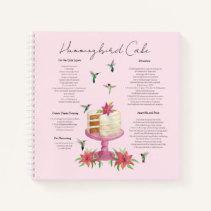 Hummingbird Cake Recipe Notebook