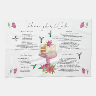 Hummingbird Cake Recipe Tea Towel