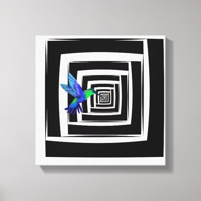  Hummingbird Canvas Print Square unique desig (Front)