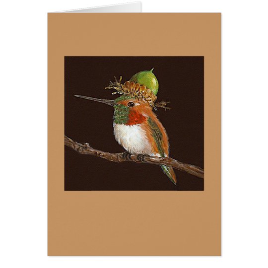 hummingbird card, (Rufous) Card