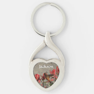 hummingbird cardinal flw. key ring