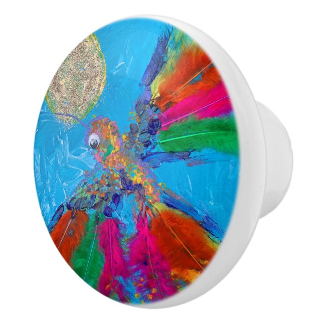 Hummingbird Ceramic Knob (Right)