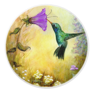 "Hummingbird" Ceramic Knob