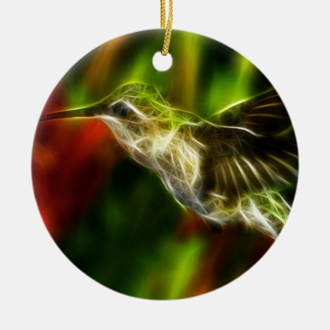 Hummingbird Ceramic Tree Decoration (Front)
