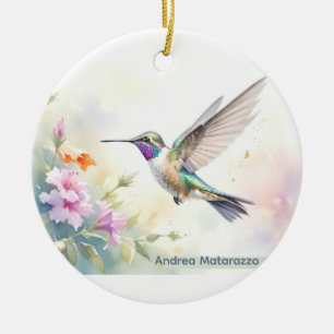 Hummingbird Ceramic Tree Decoration
