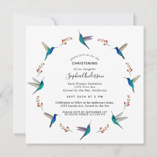 Hummingbird Christening Announcement