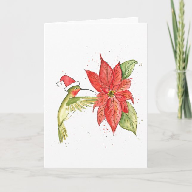 Hummingbird Christmas Card (Front)