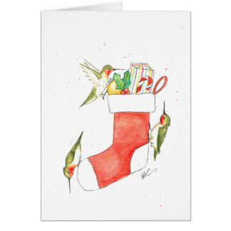 Hummingbird Christmas Card
