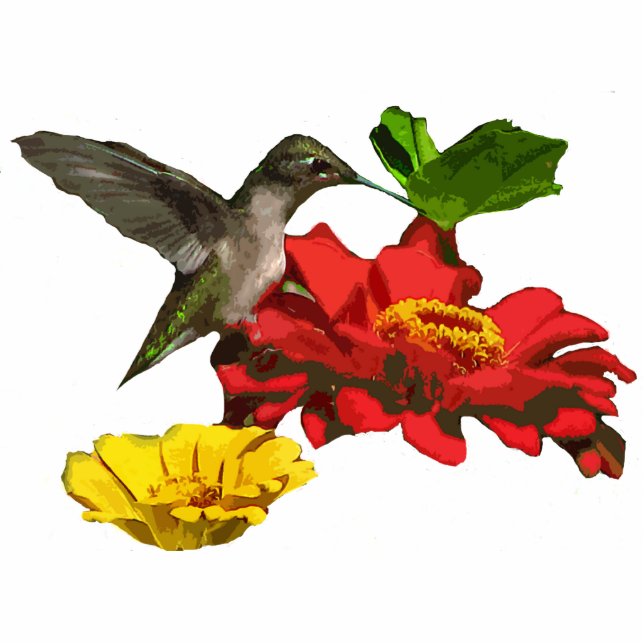 Hummingbird Christmas Hanging Acrylic Photo Sculpture Decoration (Front)