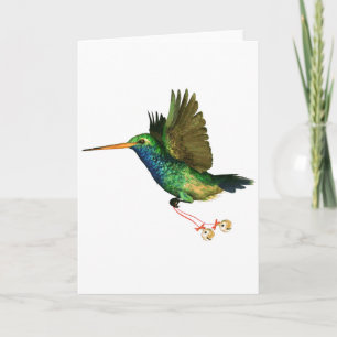 Hummingbird Christmas Holiday Card