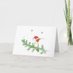 Hummingbird Christmas Holiday Card