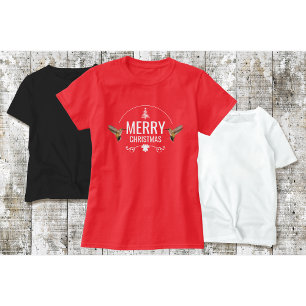 Hummingbird Christmas T-Shirt Red