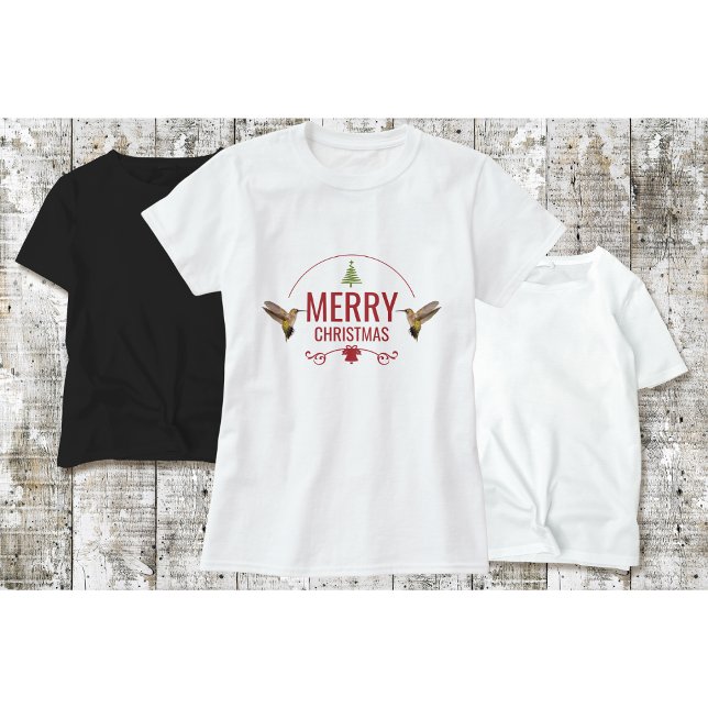 Hummingbird Christmas T-Shirt White (Creator Uploaded)