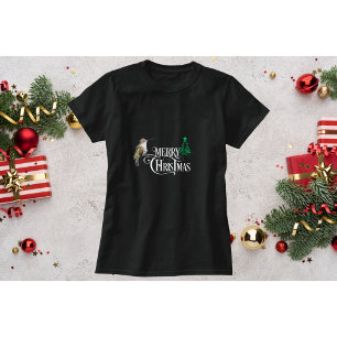 Hummingbird Christmas T-Shirt with small tree