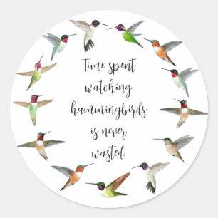 Hummingbird Classic Round Sticker