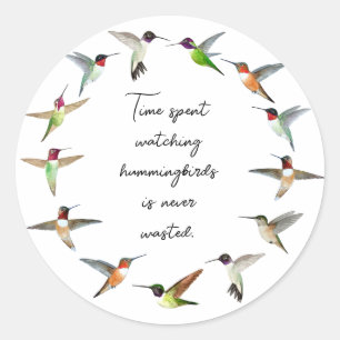 Hummingbird Classic Round Sticker