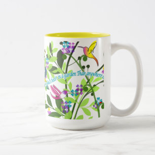 Hummingbird Coffee Mug 15 oz Yellow