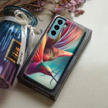 Hummingbird Colourful Waves Monogram Humming Bird Samsung Galaxy Case<br><div class="desc">This Hummingbird art becomes a splendid phone case in surreal waves of colourful motion. His wings swirl into a rainbow tornado, making it a unique statement accessory for bird lovers, and it's further individualised with the addition of your monogram. Triadic colours of teal, orange and magenta combine to blur the...</div>