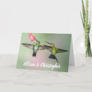 Hummingbird Couple Anniversary Personalised Card