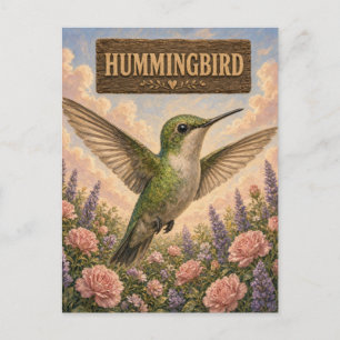Hummingbird Cute Baby Storybook Nursery Animal Postcard