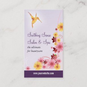 Hummingbird Daisy Aesthetics Salon Business Card